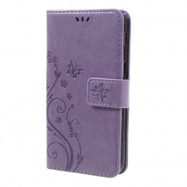 Bloemen Book Case Samsung Galaxy A5 (2017) Hoesje - Paars