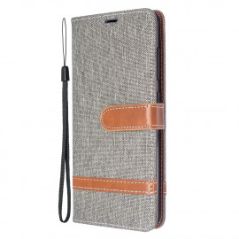 Denim Book Case Samsung Galaxy A51 Hoesje - Grijs