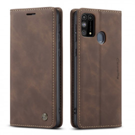 CaseMe Book Case - Samsung Galaxy M31 Hoesje - Donkerbruin