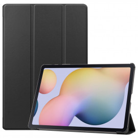 Tri-Fold Book Case met Wake/Sleep - Samsung Galaxy Tab S7 Plus / S8 Plus Hoesje - Zwart