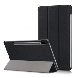 Tri-Fold Book Case met Wake/Sleep - Samsung Galaxy Tab S7 / S8 Hoesje - Zwart
