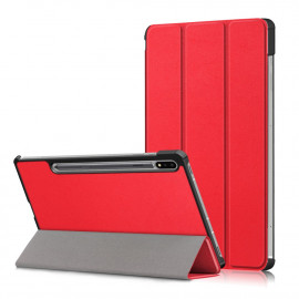 Tri-Fold Book Case met Wake/Sleep - Samsung Galaxy Tab S7 / S8 Hoesje - Rood