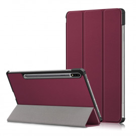 Tri-Fold Book Case met Wake/Sleep - Samsung Galaxy Tab S7 / S8 Hoesje - Bordeaux