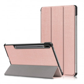 Tri-Fold Book Case met Wake/Sleep - Samsung Galaxy Tab S7 / S8 Hoesje - Rose Gold