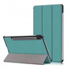 Tri-Fold Book Case met Wake/Sleep - Samsung Galaxy Tab S7 / S8 Hoesje - Groen