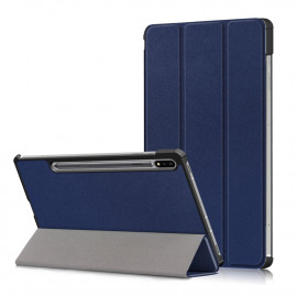Tri-Fold Book Case met Wake/Sleep - Samsung Galaxy Tab S7 / S8 Hoesje - Donkerblauw
