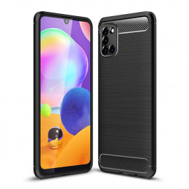 Armor Brushed TPU Back Cover - Samsung Galaxy A31 Hoesje - Zwart