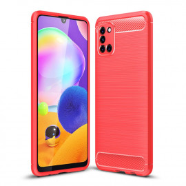 Coverup Armor Brushed TPU Back Cover - Samsung Galaxy A31 Hoesje - Rood