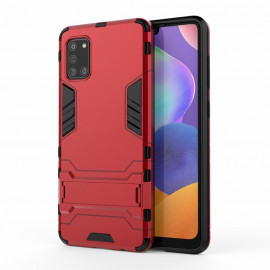 Armor Kickstand Back Cover - Samsung Galaxy A31 Hoesje - Rood