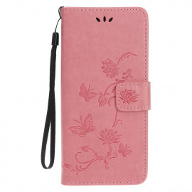 Coverup Bloemen & Vlinders Book Case - iPhone 12 Mini Hoesje - Pink