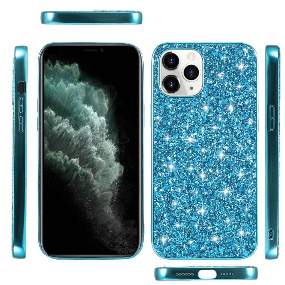 Glitter TPU iPhone 12 Mini Hoesje - Blauw | GSM-Hoesjes.nl
