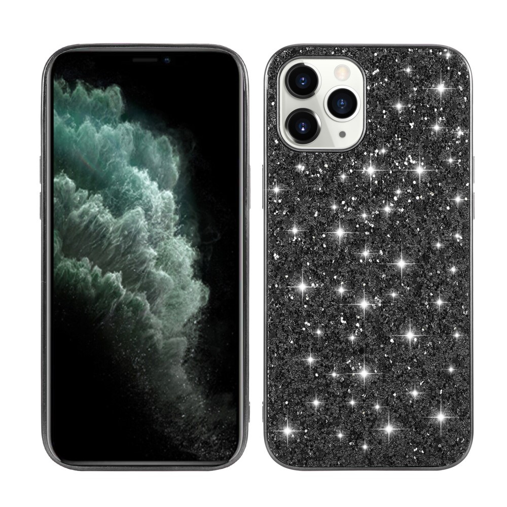 Glitter TPU iPhone 12 Mini Hoesje - Zwart | GSM-Hoesjes.nl