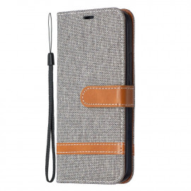 Coverup Denim Book Case - iPhone 12 / 12 Pro Hoesje - Grijs