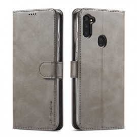 Luxe Book Case - Samsung Galaxy M11 / A11 Hoesje - Grijs