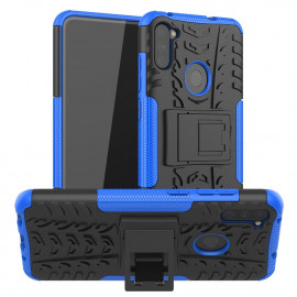 Rugged Kickstand Back Cover - Samsung Galaxy M11 / A11 Hoesje - Blauw