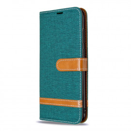 Denim Book Case Samsung Galaxy M11 Hoesje - Groen