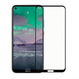 Full-Cover Screen Protector - Tempered Glass - Nokia 3.4 - Zwart