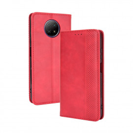 Coverup Vintage Book Case - Xiaomi Redmi Note 9T Hoesje - Rood