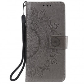 Coverup Bloemen & Vlinders Book Case - Xiaomi Redmi Note 9T Hoesje - Grijs