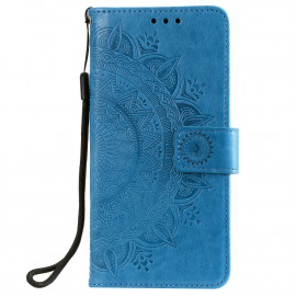 Bloemen Book Case - Xiaomi Redmi Note 9T Hoesje - Blauw