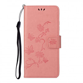 Coverup Bloemen & Vlinders Book Case - Samsung Galaxy S21 Hoesje - Pink