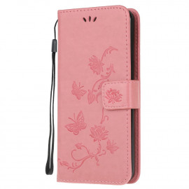 Bloemen Book Case - Samsung Galaxy A12 Hoesje - Pink