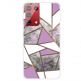 Coverup Marmer TPU Back Cover - Samsung Galaxy S21 Ultra Hoesje - Marmer / Paars