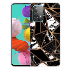 Coverup Marmer TPU Back Cover - Samsung Galaxy A52 / A52s Hoesje - Zwart / Goud