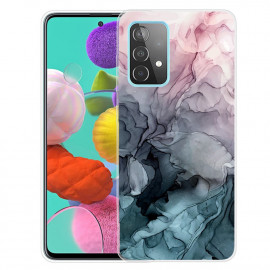 Coverup Marmer TPU Back Cover - Samsung Galaxy A72 Hoesje - Grijs / Blauw