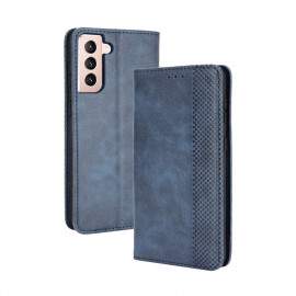 Vintage Book Case - Samsung Galaxy S21 Hoesje - Blauw