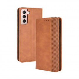 Coverup Vintage Book Case - Samsung Galaxy S21 Hoesje - Bruin