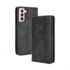 Vintage Book Case - Samsung Galaxy S21 Plus Hoesje - Zwart