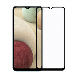 Full-Cover Screen Protector - Tempered Glass - Samsung Galaxy A12 - Zwart
