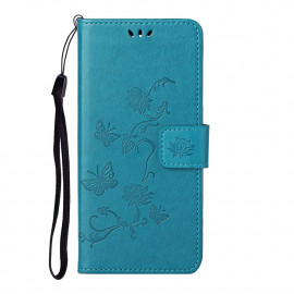 Bloemen Book Case - Nokia 5.4 Hoesje - Blauw