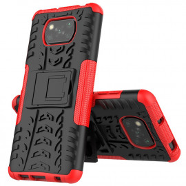 Coverup Rugged Kickstand Back Cover - Xiaomi Poco X3 Hoesje - Rood