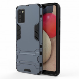 Armor Kickstand Back Cover - Samsung Galaxy A02s Hoesje - Blauw