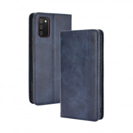 Vintage Book Case - Samsung Galaxy A02s Hoesje - Blauw