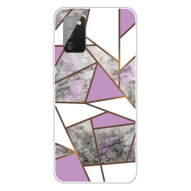 Marmer TPU Back Cover - Samsung Galaxy A02s Hoesje - Marmer / Paars