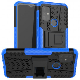 Rugged Kickstand Back Cover - Motorola Moto G10 / G20 / G30 Hoesje - Blauw