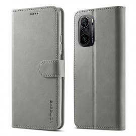 Luxe Book Case - Xiaomi Poco F3 Hoesje - Grijs