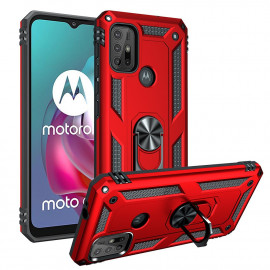 Coverup Ring Kickstand Back Cover - Motorola Moto G10 / G20 / G30 Hoesje - Rood