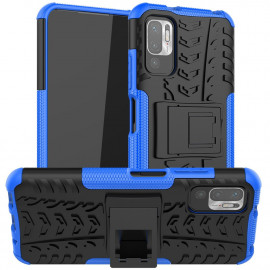 Rugged Kickstand Back Cover - Xiaomi Redmi Note 10 5G Hoesje - Blauw