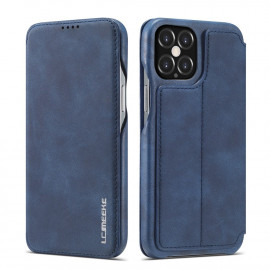 LC.IMEEKE Retro Book Case - iPhone 12 / 12 Pro Hoesje - Blauw