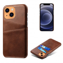 Coverup Dual Card Back Cover - iPhone 13 Hoesje - Bruin