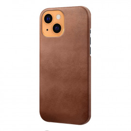 Coverup Leather Back Cover - iPhone 13 Hoesje - Donkerbruin