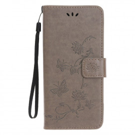 Coverup Bloemen & Vlinders Book Case - iPhone 13 Mini Hoesje - Grijs