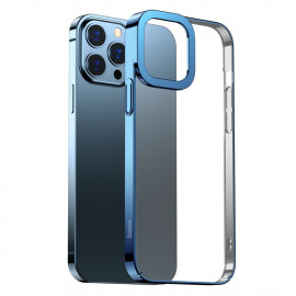 BASEUS Metallic Back Cover - iPhone 13 Pro Hoesje - Blauw