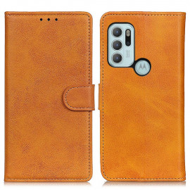 Luxe Book Case - Motorola Moto G60s Hoesje - Bruin