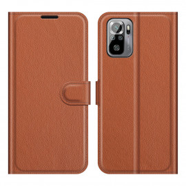Book Case - Xiaomi Redmi Note 10 4G / 10S Hoesje - Bruin