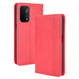 Vintage Book Case - Oppo A54 5G / A74 5G Hoesje - Rood